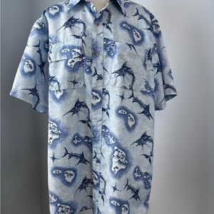 Chaps Nautical Blue and White Men's Shirt
